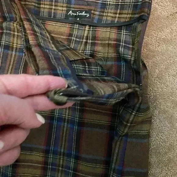 Ann Freedberg Womens Plaid Wool Wrap Multi Colored Skirt 8 - Picture 3 of 9